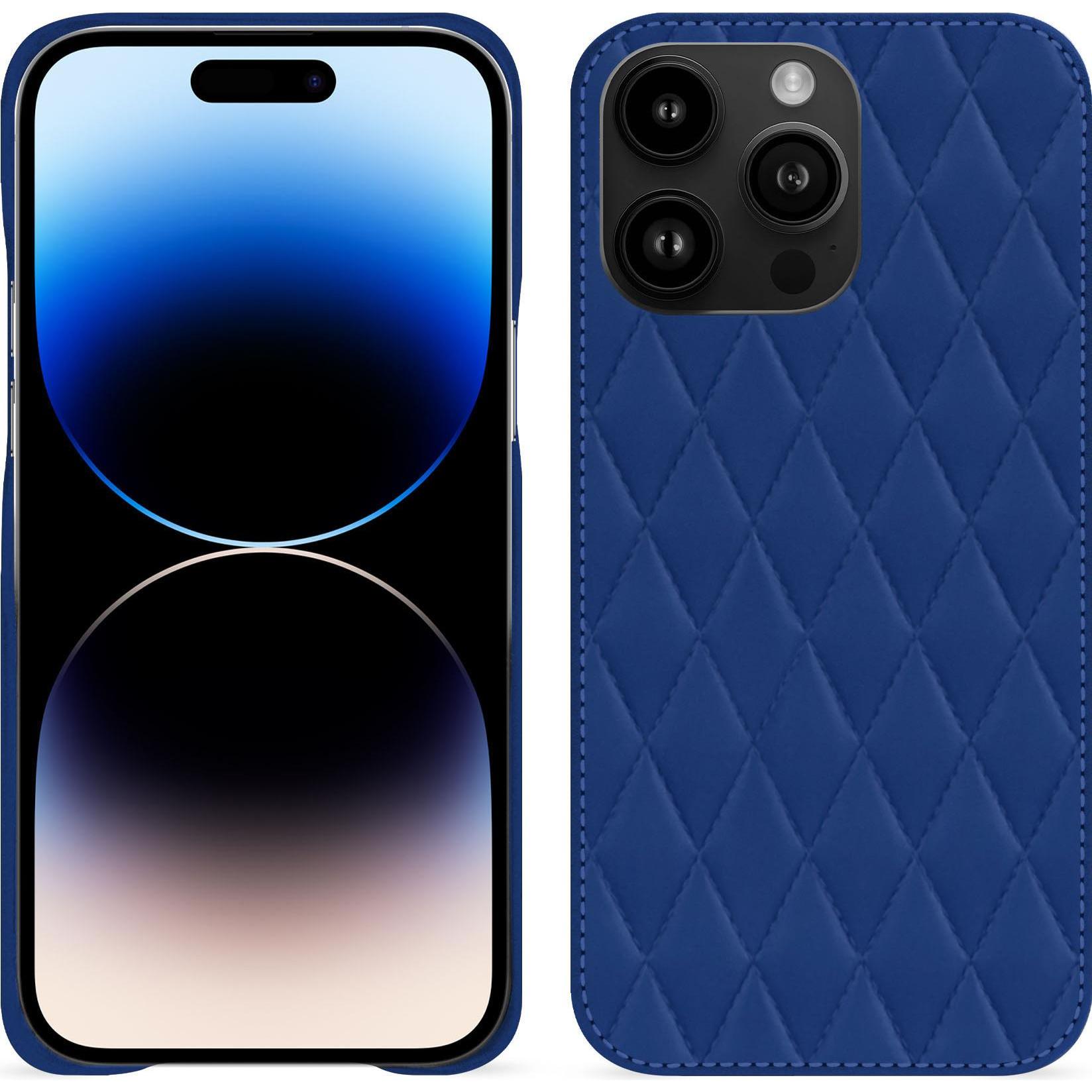 Noreve Lederschutzhülle (Apple iPhone 15 Pro Max), Smartphone Hülle, Blau