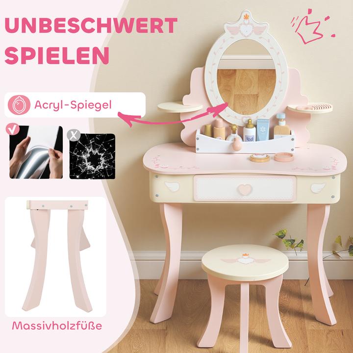 Actual product image Aiyaplay Dressing Table (29.60 x 29.60 x 89.80 cm)