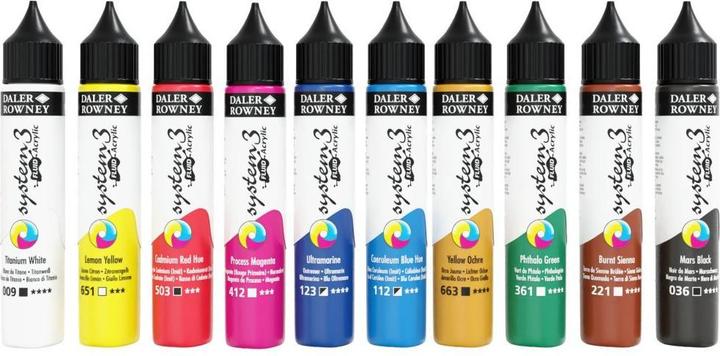 Actual product image Daler-Rowney System3 Fluid Acrylic 29.5 ml Cobalt Blue Hue (29.50 ml)
