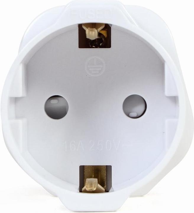 Produktbild Gembird A-AC-EUFUKM-01 AC-Netzteil EU-Schuko-Buchse auf UK-Stecker 13 A