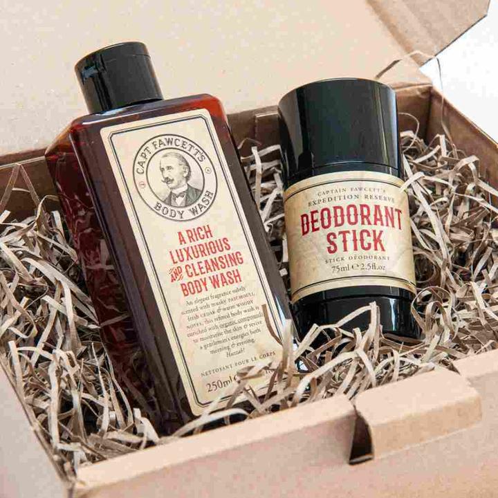Actual product image Captain Fawcett Expedition Reserve Gift Set - Essential Gentleman's Supplies (Stick)