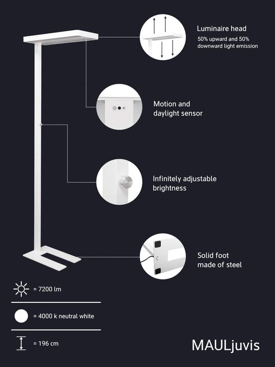 Produktbild Maul Stehleuchte LED juvis sensor dimmbar (7200 lm)