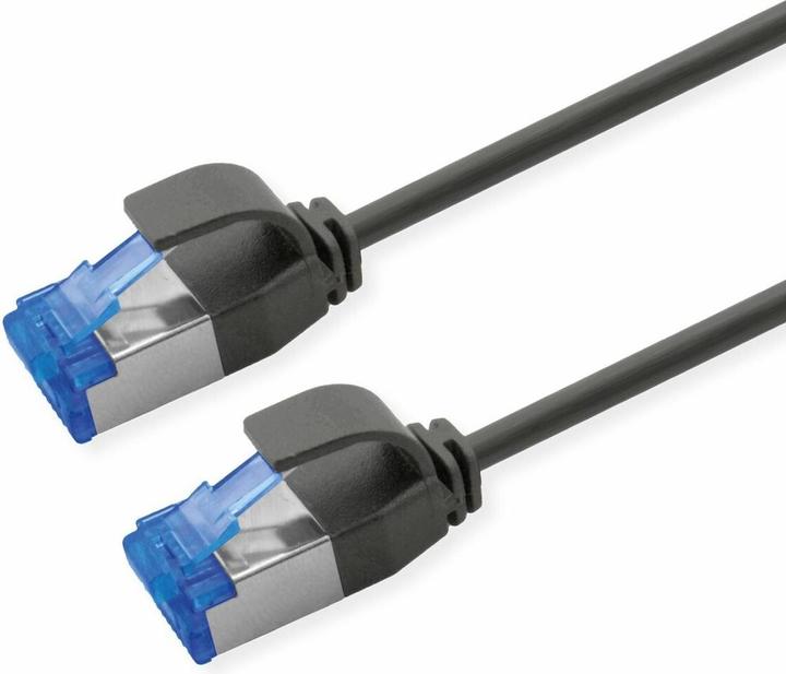 Roline S/FTP P-Kabel Kat.6A, schw., 5.0m PoE, Slim, LSOH (PiMF, S/FTP, CAT6a, 5 m)