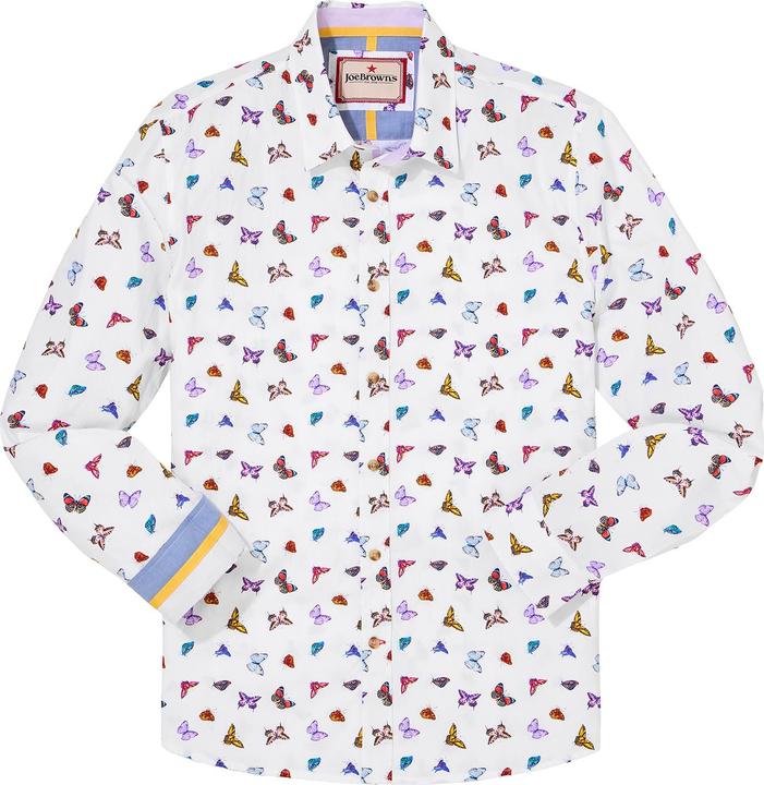 Actual product image Joe Browns Butterfly Print Contrast Trim Shirt (S)