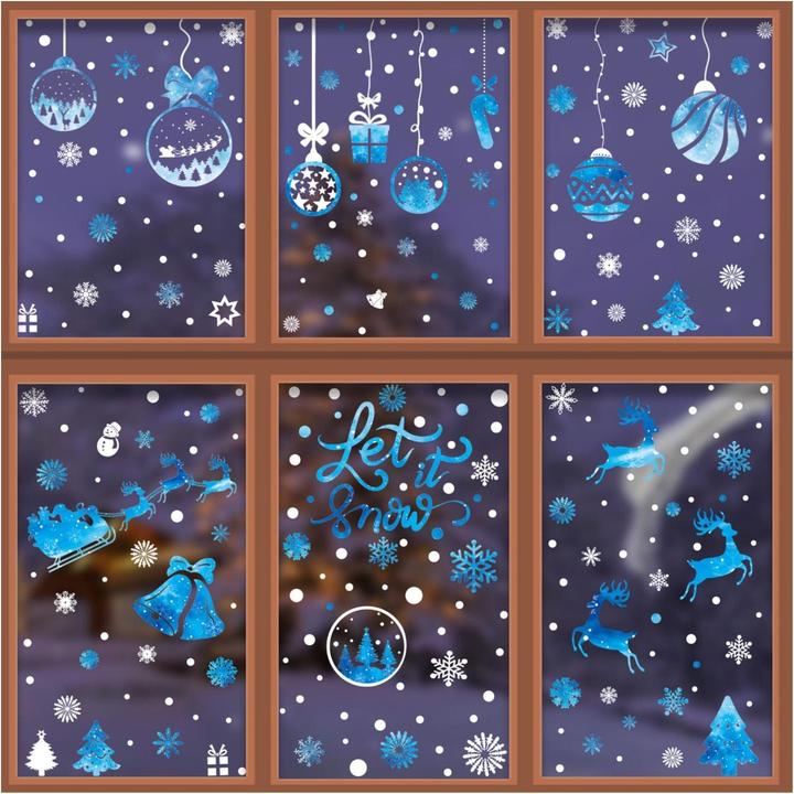 Hermex Weihnachtsaufkleber Let It Snow Weihnachtssticker Fensterbilder