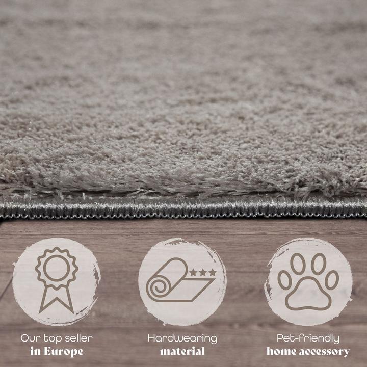 Produktbild TT Home Wohnzimmer Kurzflor Einfarbig Modernes Design Waschbar (280 x 200 cm)