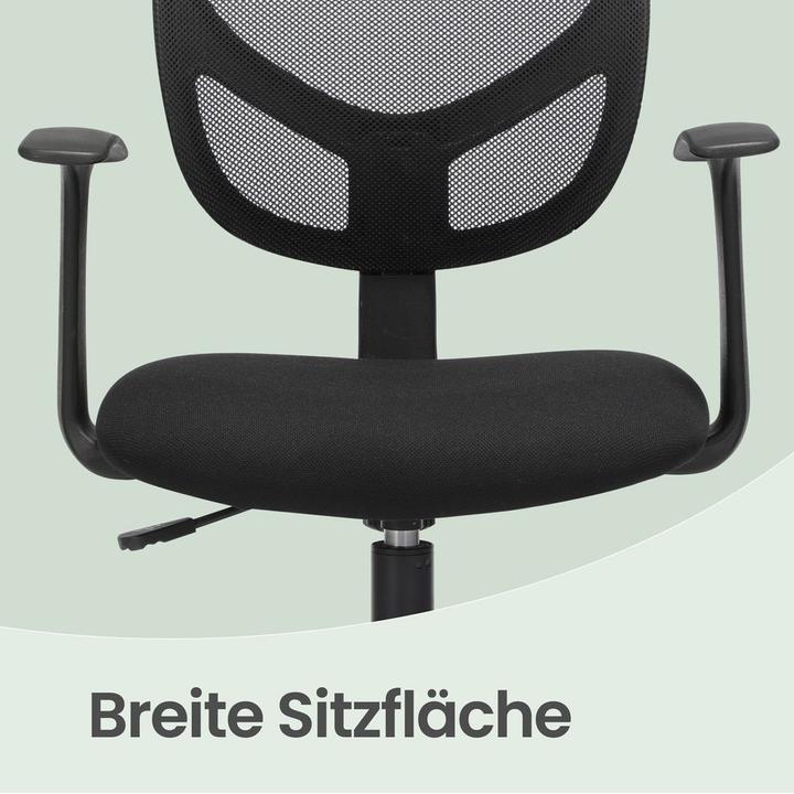 Produktbild Songmics Arbeitsdrehstuhl schwarz (55 - 75 cm)