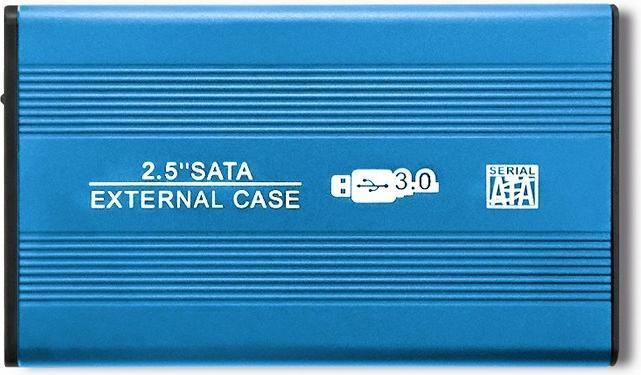 Actual product image Qoltec External Hard Drive Case HDD/SSD 2.5" SATA3 USB 3.0 Mėlyna (0.42 m)