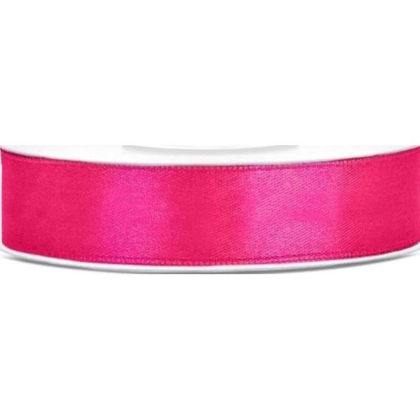 Thumbnail - Partydeco, Geschenkverpackung, Satin Ribbon, dark pink, 12mm/25m (1 pc. / 25 lm) (Geschenkband, 1 x)