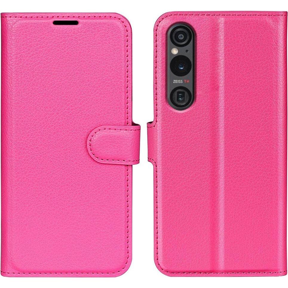 Cover-Discount Sony Xperia 1 VI - Leder Etui Hülle (Sony Xperia 1 VI), Smartphone Hülle, Pink