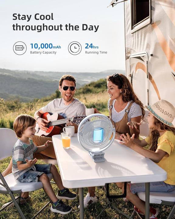 Produktbild Koonie Tragbarer Clip-On-Ventilator