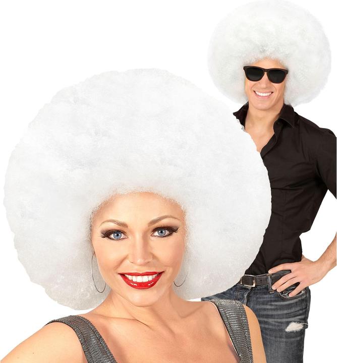Actual product image Widmann Fuzzy head wig white - fancy dress wig carnival