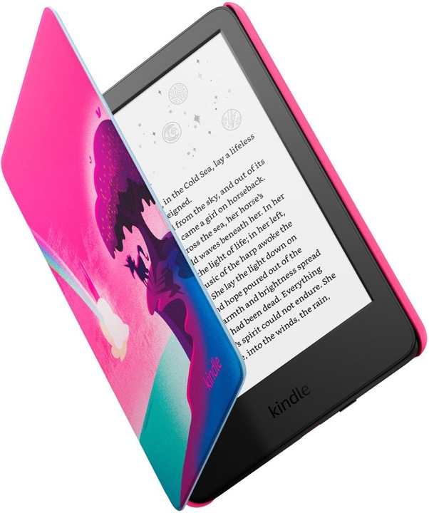 Actual product image Amazon Kindle Kids 2022 eReader with 300 ppi, 16GB, Space Whale (6", 16 GB, Pink)