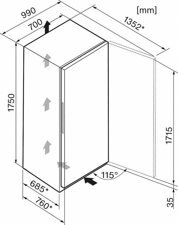Immagine prodotto Miele Fn 27273 Ws (Struttura autonoma, 320 l)