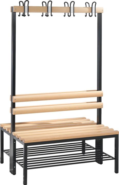 Produktbild C+P Garderobenbank BASIC, doppelseitig (100 cm, 165 cm)