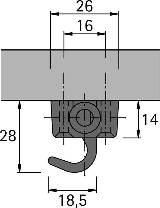 Actual product image Hettich Cylinder espagnolette lock Prestige 2000 (Rotary knob cylinder)