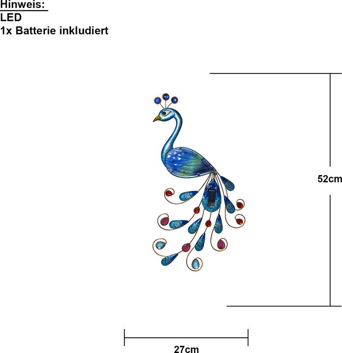 Produktbild Star Trading Solar Dekoration Peacock (IP44)