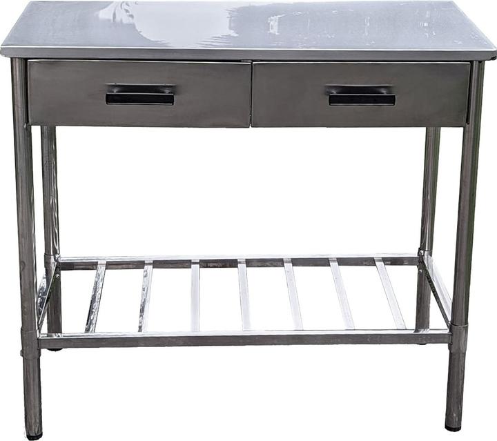 Produktbild Casativo Edelstahl Arbeitstisch für die Outdoorküche - Stabiler Grilltisch mit 2 Schubladen