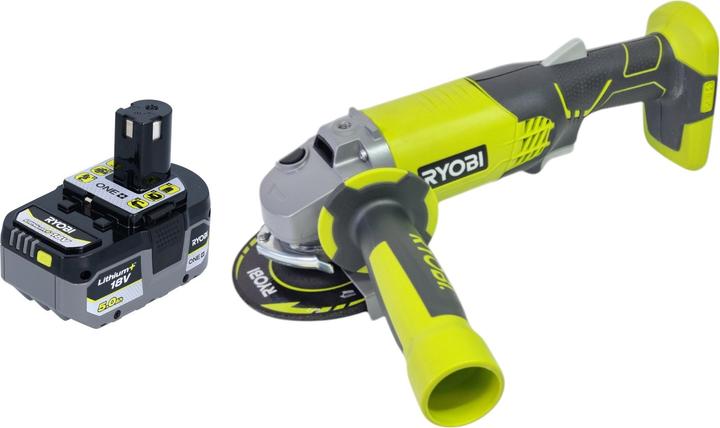 Actual product image Ryobi R18AG-0 Cordless angle grinder 18 V ONE+ 115 mm + 1x battery 5.0 Ah - without charger (115 mm)