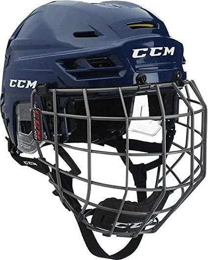 CCM Tacks 310 hockey helmet with cage (L, dark blue)