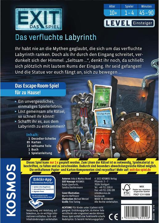 Image du produit Kosmos EXIT - Le labyrinthe maudit (Allemand)
