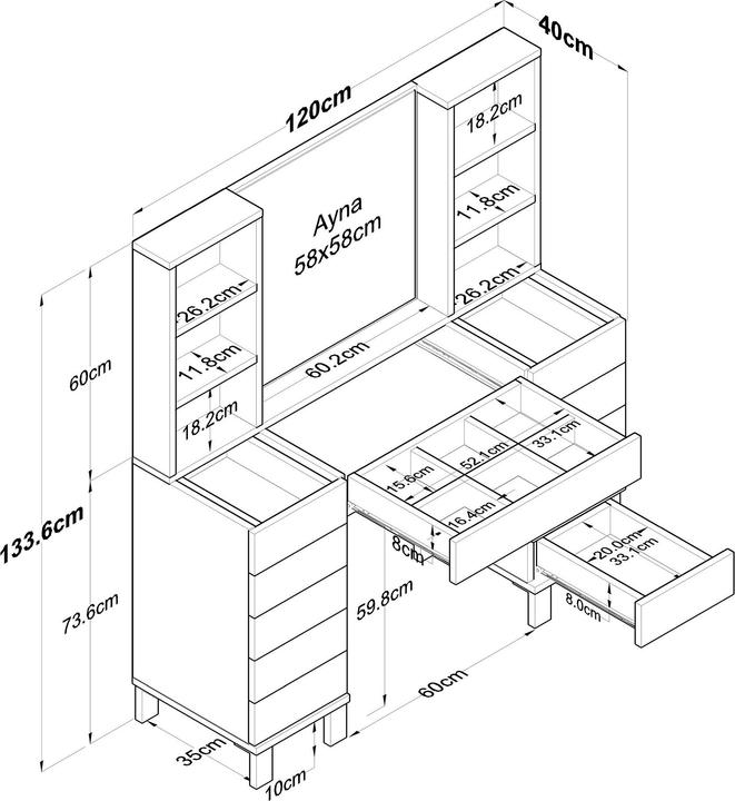 Immagine prodotto Skye Decor Mingle (120 x 40 x 134 cm)