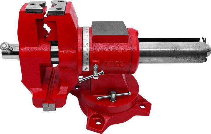 Actual product image Paulimot 2-Achsen Werkbankschraubstock mit Amboss, 130 mm Backenbreite, drehbar (130 mm)
