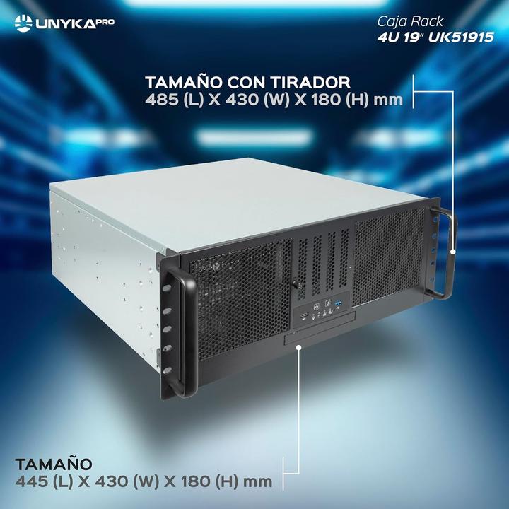 Actual product image Unykach 4U 19″ UK 4329 USB Type C