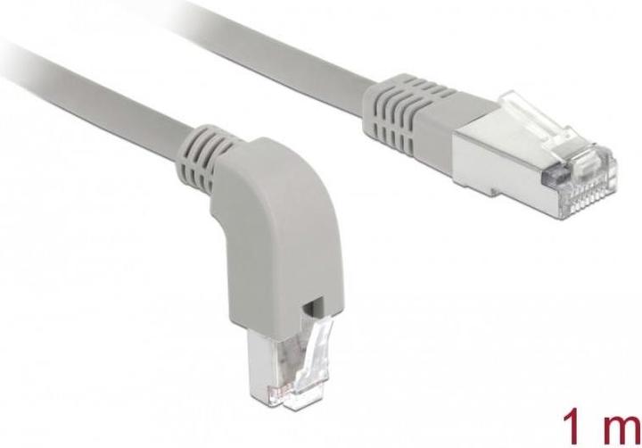 Immagine prodotto Delock Cavo patch RJ-45 (M) angolato verso il basso a RJ-45 (M) dritto (S/FTP, CAT6a, 1 m)