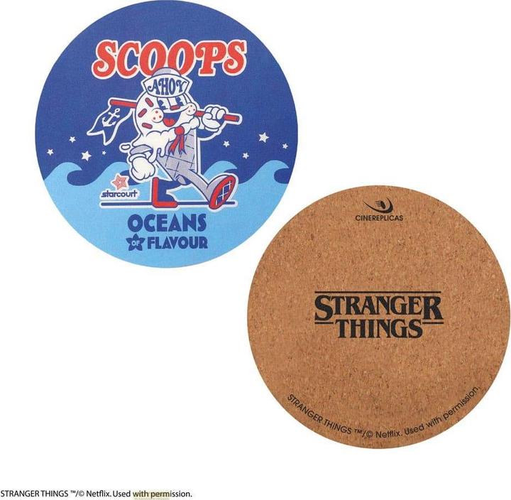 Image du produit Cinereplicas Stranger Things : Scoops Ahoy dessous de verre (4 pièces) (4x, Dessous de verre)