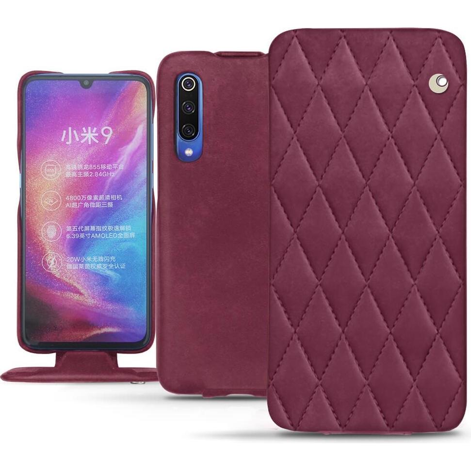 Noreve Lederschutzhülle vertikal (Xiaomi Mi 9), Smartphone Hülle, Violett