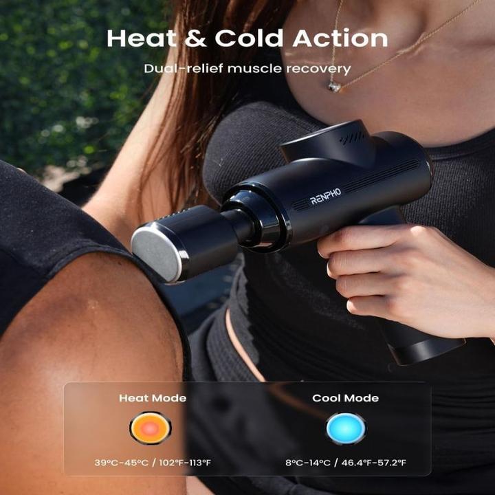 Actual product image Renpho Active Thermacool Massage Gun - Massage gun (5 Steps, 180 min)