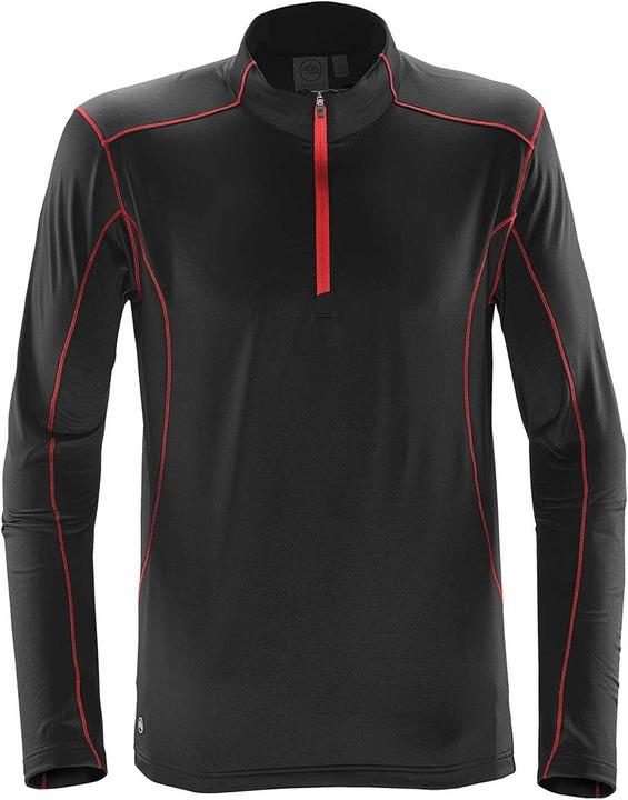 Bright red, Black