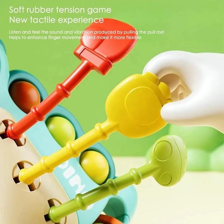 Actual product image Activity Board Dinosaur Pull String Sensory Awakening Rattle Training Development Activity Early Educational