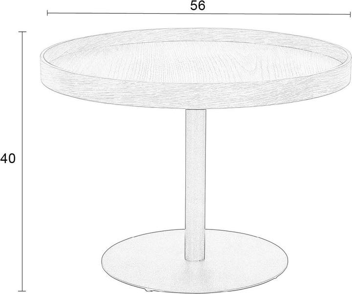 Productafbeelding Zuiver Bijzettafel Yuri Eik M (56 x 56 x 40 cm)