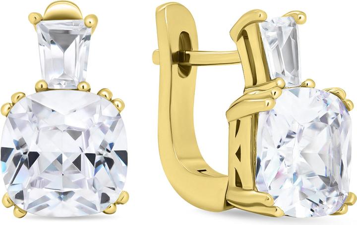 Produktbild Brilio Silver - Timeless gold-plated earrings with zircons EA633Y