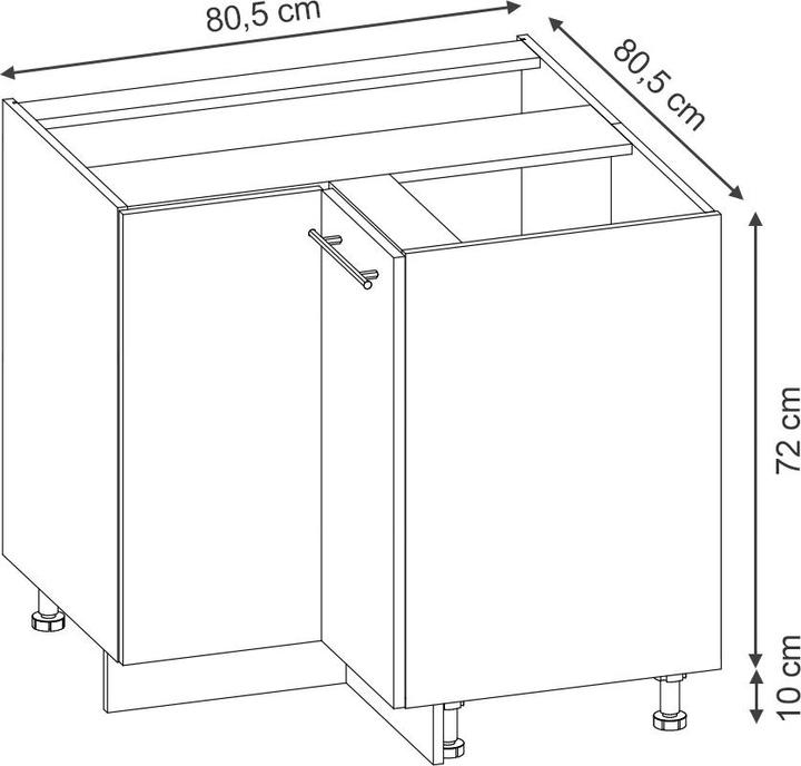 Actual product image Vicco Eckschrank Fame-Line (80.50 x 52 x 82 cm)
