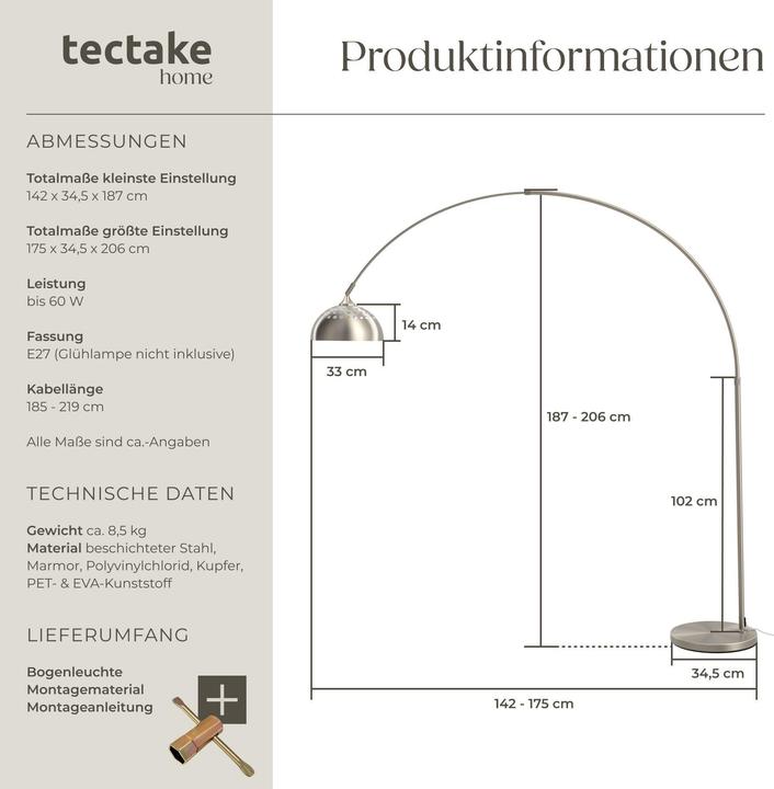 Immagine prodotto tectake Arcus (E27)