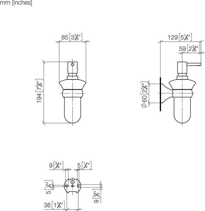 Produktbild Dornbracht Madison Seifenspender, 250ml, Opalglas, 83435361