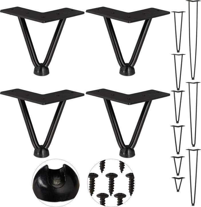 Immagine prodotto Relaxdays Set di 4 gambe da tavolo Hairpin