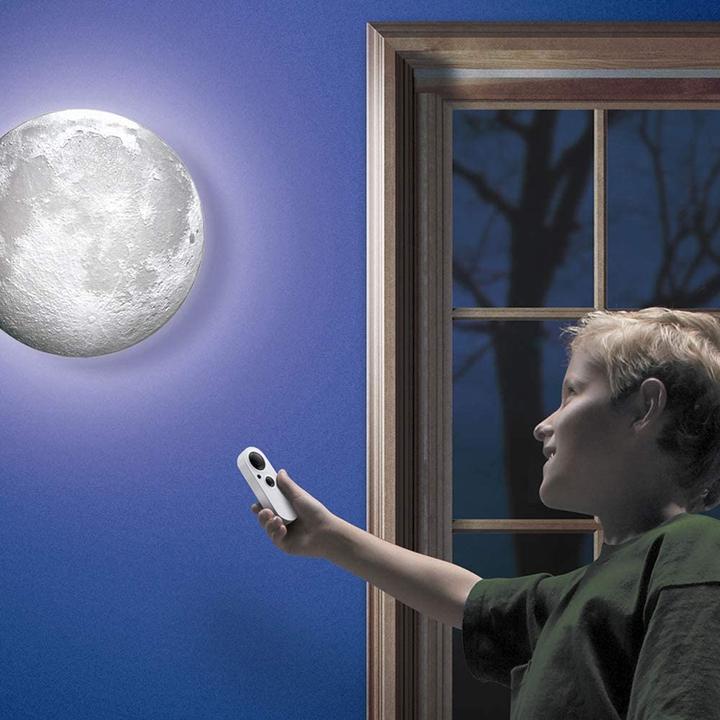 Produktbild Uncle Milton Moon In My Room Mondlampe 25 cm, Einschlaflicht mit 8 Mondphasen, Helligkeit einstellbar, Verschi...