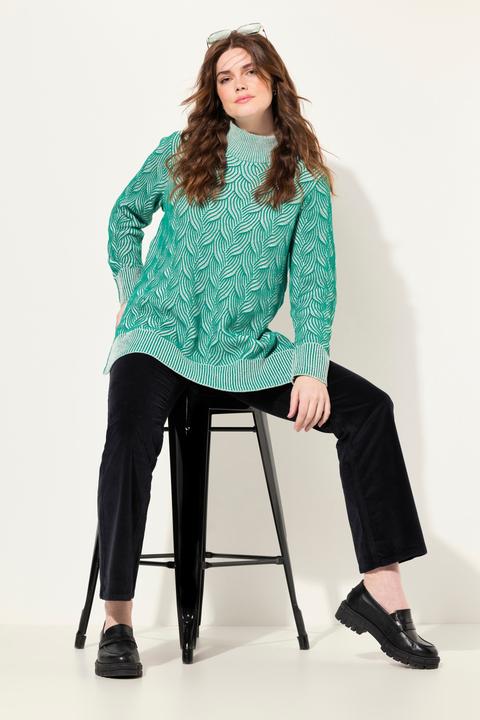 Image du produit Ulla Popken Pantalon en velours côtelé Marie, jambe large et taille confortable, coton bio (54)