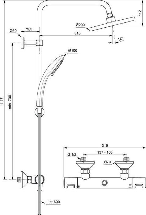 Produktbild Ideal Standard Duschsystem CERATHERM