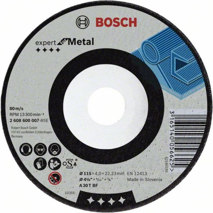 Bosch Professional Zubehör PRO Metal Schruppscheibe, 125 x 6 x 22.23 mm (P30)