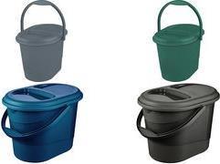 Immagine prodotto keeeper Cestino per rifiuti organici elsa, con coperchio, ovale, grafite Colore: eco-grafite, 13 litri (13 l)