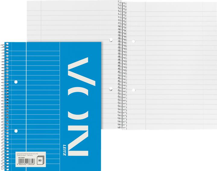 Produktbild von Notizblock A5 liniert, 80 Blatt, Blau, 5 Stück (A5, Liniert, Kein Einband)