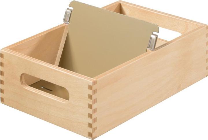 Actual product image Han Card index box made of wood A6 landscape (A6)