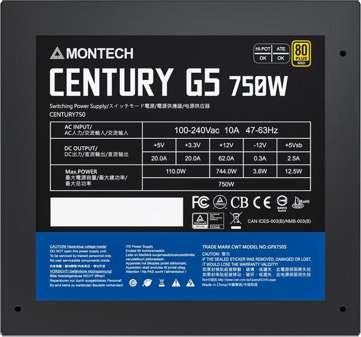 Produktbild Montech Century G5 750 (750 W)
