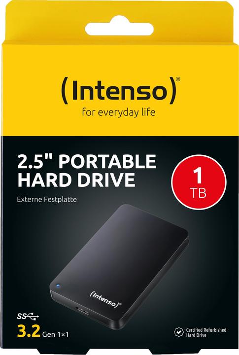 Actual product image Intenso 6.3cm (2,5") 1TB USB 3.2 Gen1x1 Cirtified Refurbishe (1 TB)