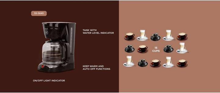 Actual product image Sogo DRIP COFFEE MAKER WITH GLASS JAR, - 1,8L - 950W